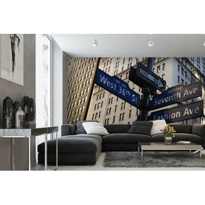 DIMEX ART Самозалепваща се флизелинова фототапета улични табели в ню йорк 375 x 250 см