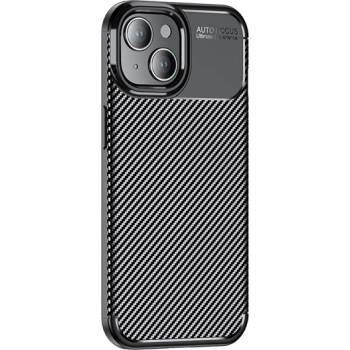 Gigapack iPhone 15 GIGAPACK силиконов протектор за телефон, удароустойчив, карбонов модел, ЧЕРЕН GP-144932 (GP-144932)