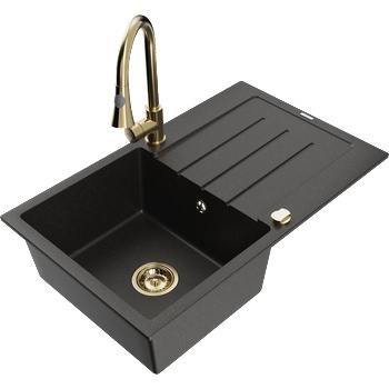 Mexen Bruno гранитна кухненска мивка с 1 отделение и оттичаща част и (6513-75-670101-50)