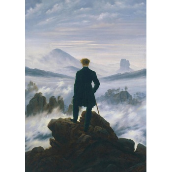 Notizbuch A4 kariert - 100 Seiten Soft Cover - Caspar David Friedrich: Der Wanderer über dem Nebelmeer | Notebook A4