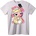 NOONEBRAND Тениска XOXO Bubble Гум Момиче - S, White