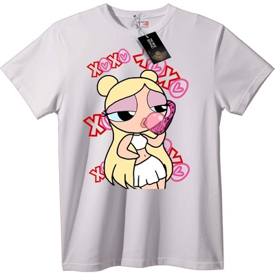 NOONEBRAND Тениска XOXO Bubble Гум Момиче - S, White