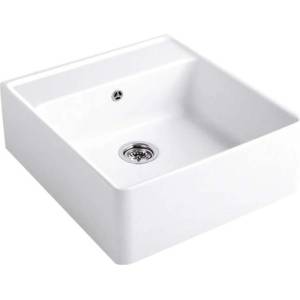 Villeroy & Boch - Керамична мивка 63x60 см с отвод, CeramicPlus, алпийско бяло 632062R1 (632062R1) Мивка за вграждане