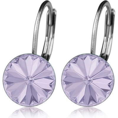 Nubis ocelové náušnice s krystaly Swarovski violet NBS08-VI