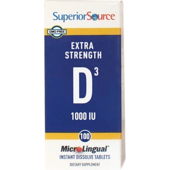 Image 1 of SuperiorSource Extra Strength Vitamin D-3 1000 IU [100 Подезични таблетки ]