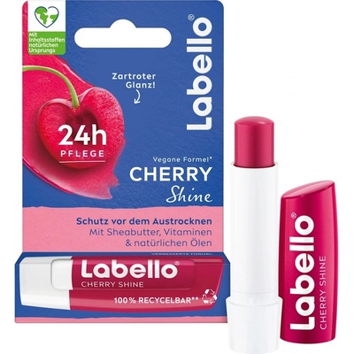 Labello Fruity Shine balzám na rty SPF10 (Cherry) 4,8 g – Zboží Dáma