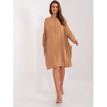 Italy Moda Světle košilové šaty -dhj-sk-15506a.94p-camel hnědé