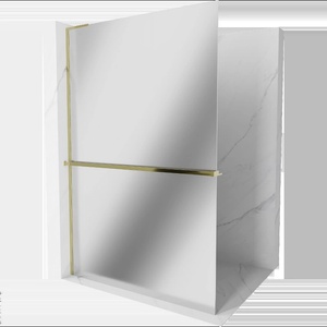 Mexen Kioto+ L душ стена с рафт Walk-in 70 x 200 см, огледало, златна - 800-070-123-50-50 (800-070-123-50-50)
