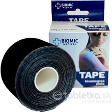 BIOMIC Tape kineziologická páska čierna 5cm x 5m