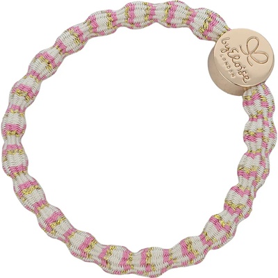 By Eloise London Metallic Gold Circle Ластик за коса за жени цвят Blossom