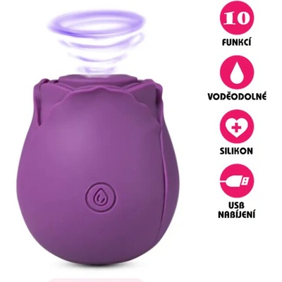 USB Vakuový Flower Suction Vibe fialový
