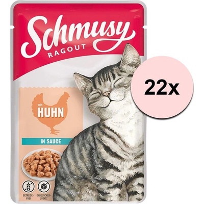 Schmusy Ragout s kuřecím masem v omáčce 22 x 100 g