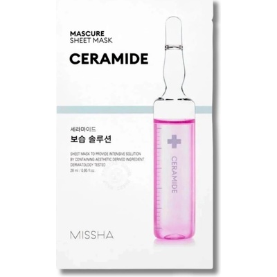 Missha Mascure Moisture Barrier Solution Sheet Mask hydratační pleťová maska s ceramidem 27 ml – Zboží Dáma