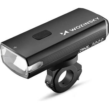 Wozinsky Предна Велосипедна Светлина + USB-C Кабел (3000 lm) - Черна