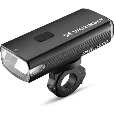 Wozinsky Предна Велосипедна Светлина + USB-C Кабел (3000 lm) - Черна