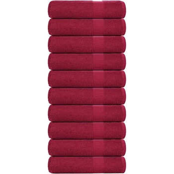 vidaXL Кърпи за душ FROGN 10 бр. бордо 70x140 см 360 г/м2 (136739)
