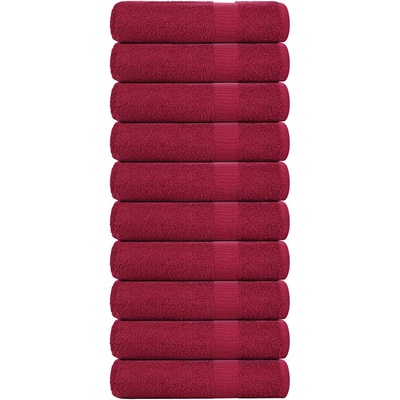 vidaXL Кърпи за душ FROGN 10 бр. бордо 70x140 см 360 г/м2 (136739)