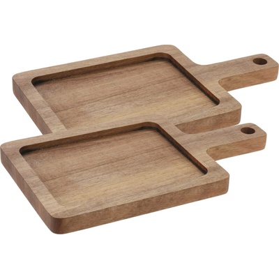 Excellent Houseware Kulatá servírovací deska z mangového dřeva 47 cm