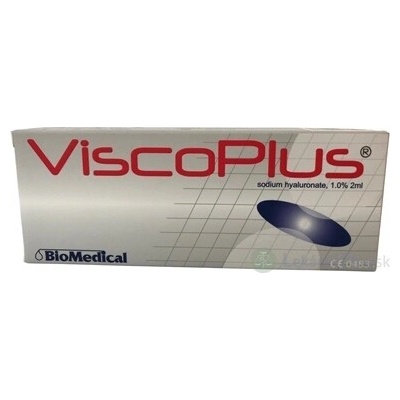ViscoPlus 1% hyaluronát sodný v injekčnej striekačke, viskoelastický intraartikulárny roztok 2 ml