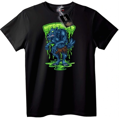 NOONEBRAND Тениска Светещ Върколак - 3XL, Black