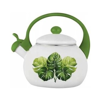 Non-electric kettle from 2382 enamel 2.2 l leaves