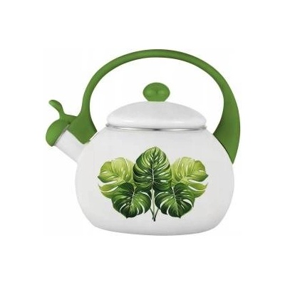 Non-electric kettle from 2382 enamel 2.2 l leaves