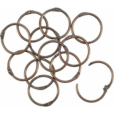 Vaessen Creative Knihařské kroužky 12 ks měděné rozměr vnitřní/vnější 32/37 mm