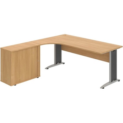 OFFICE PRO s.r.o. HOBIS kancelársky stôl pracovný, zostava pravá - CE 1800 HR P, dub