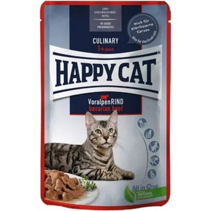 Happy Cat MIS Culinary Bavarian Beef - паучове за котки, месо в сос с баварско говеждо, 85 гр, Германия - 70619