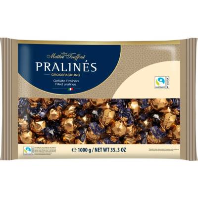 Gunz Maitre Truffout Pralinky z mléčné čokolády s náplní s příchutí capuccino 1 kg