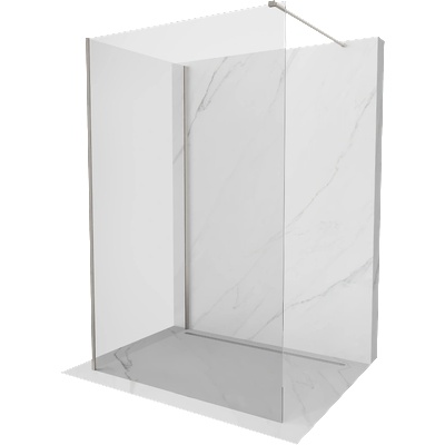 Mexen Kioto душ кабина Walk-in 100 x 80 cm, прозрачен, матиран никел - 800-100-212-97-00-080 (800-100-212-97-00-080)