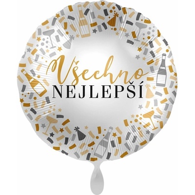 Balón foliový Všechno nejlepší 43 cm AMSCAN ACZ71000