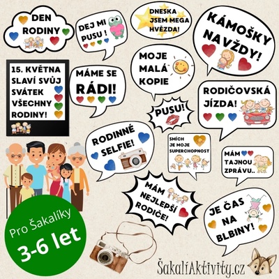 Fotokoutek - rekvizity - Den rodiny Provedení: Tištěný soubor