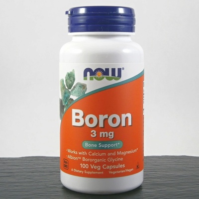 Now Foods Bór 3 mg 100 rastlinných kapsúl