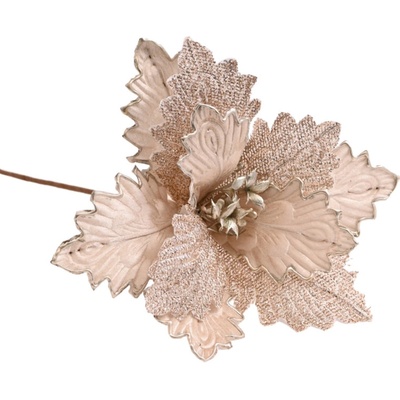 Sherin Ozdobný kvet CHRISTMAS ROSE 310 mm Zlatá