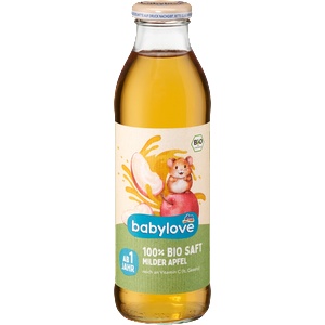 babylove 100% био ябълков сок, 1+г, 500 ml (1257513)