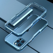 Púzdro Luphie ochranné kovové rámček iPhone 12/12 Pro - modré