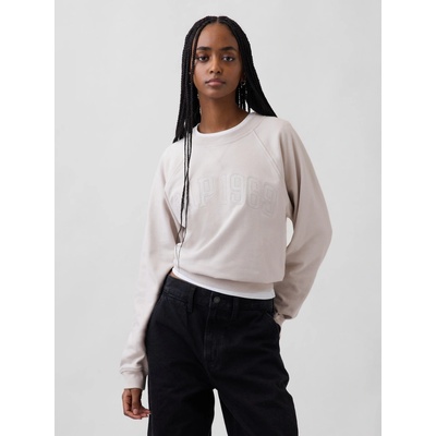 GAP Oversize mikina s logom sivá