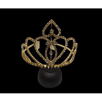 Naishide Jewelry slavnostní krystalová korunka s hřebínky Heart