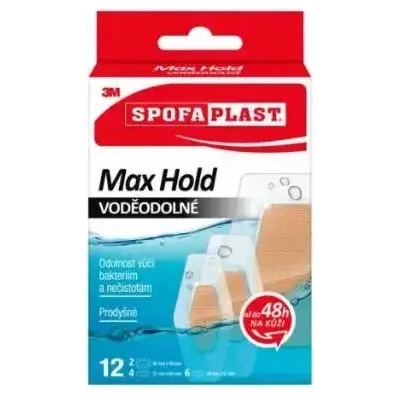 3M SPOFAPLAST Náplasť VODEODOLNÁ Max Hold 3 veľkosti 12 ks