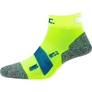P. A. C P. A. C. Мъжки чорапи за бягане P. A. C. RN 5.2 Running Reflective Pro Short Running socks - Neon Yellow / Blue - размер 40-43 (EU) (207-1373-0611)