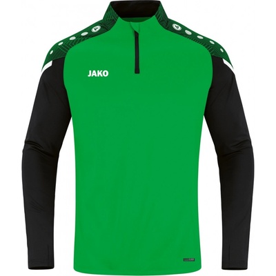 Jako Performance mikina krátký zip světle zelená