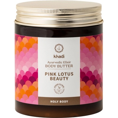 Khadi Body Butter Pink Lotus Beauty tělové máslo růžový lotos Láska pro hydrataci a harmonii 250 ml