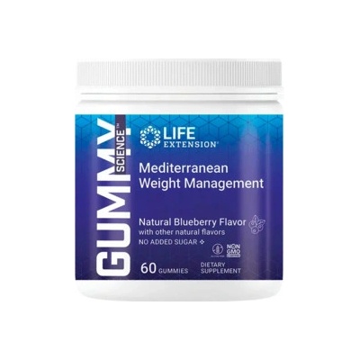 Life Extension Mediterranean Weight Management Čučoriedka, 60 ks, gummies, 400 mg