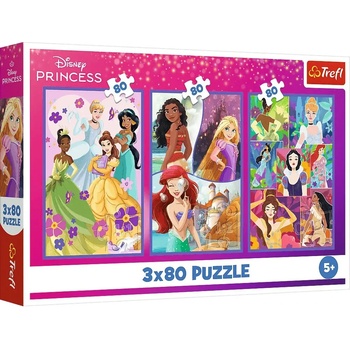 Trefl - Puzzle 3x80 Princesses friends - 40 - 99 piese