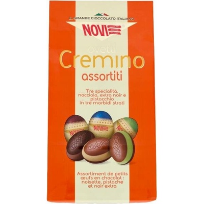 Novi Ovetti Cremino Čokoládová velikonoční vajíčka s krémovou náplní mix 160 g