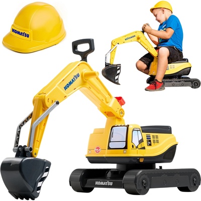 FALK Šlapací traktor Komatsu Pedal backhoe s vlečkou a nakladačem Falk FA-2076M