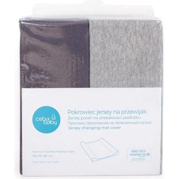 Ceba Poťah Na Podložku 2ks 80 Light Grey Melange Dark Grey 50 x 70