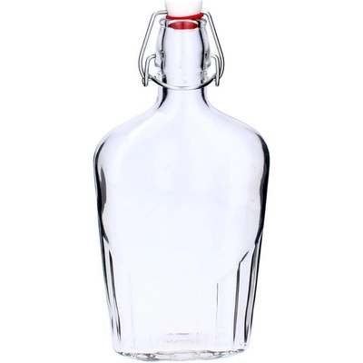 Fľaša sklenená FIASCHETTA Drôtené zapínanie silikónové tesnenie 24x12x4 cm 0,5 L