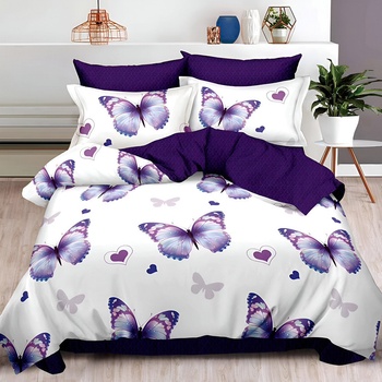 EmonaMall Двулицево спално бельо EmonaMall, 6 части - Модел S19030 (S19030-66666d)